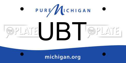 UBT Michigan License Plate
