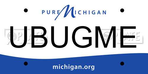 UBUGME Michigan License Plate