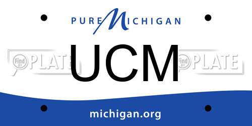 UCM Michigan License Plate