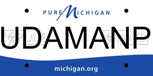 UDAMANP Michigan License Plate