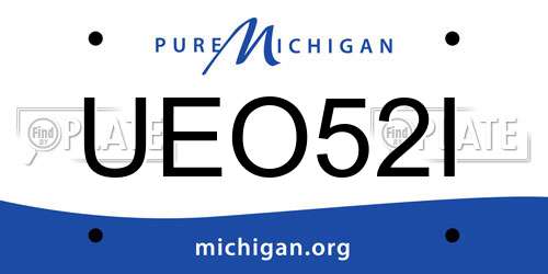 UEO52I Michigan License Plate