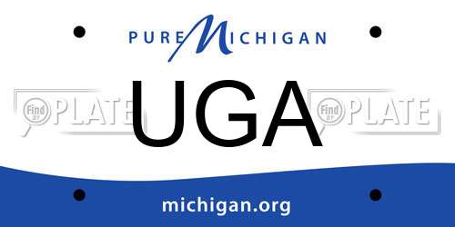 UGA Michigan License Plate