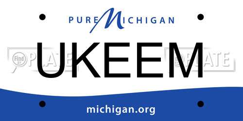 UKEEM Michigan License Plate