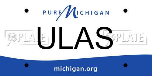 ULAS Michigan License Plate