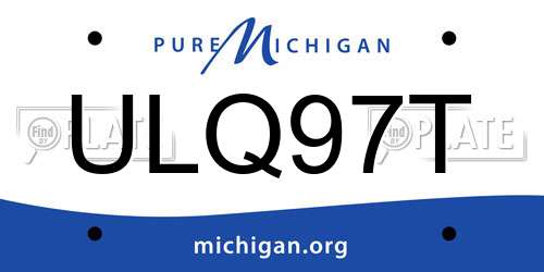 ULQ97T Michigan License Plate