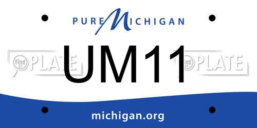 UM11 Michigan License Plate