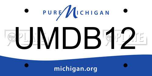 UMDB12 Michigan License Plate