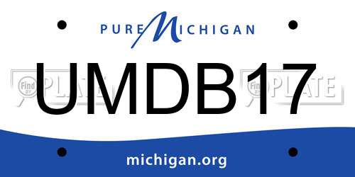 UMDB17 Michigan License Plate