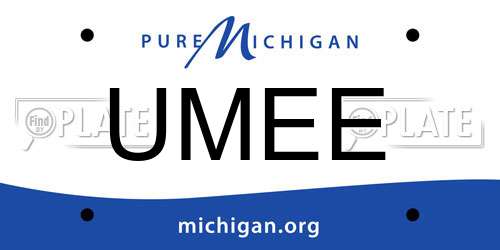 UMEE Michigan License Plate