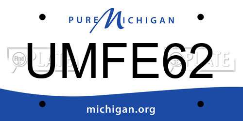 UMFE62 Michigan License Plate