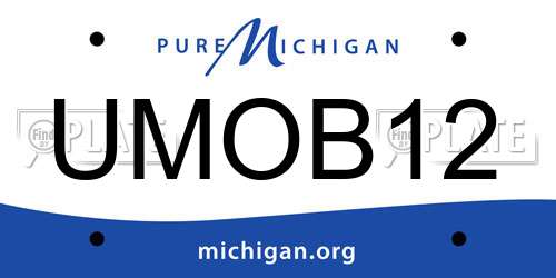 UMOB12 Michigan License Plate