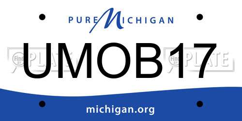 UMOB17 Michigan License Plate