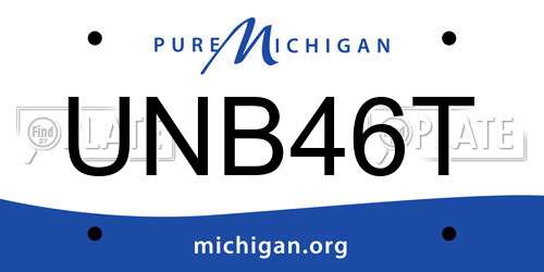 UNB46T Michigan License Plate