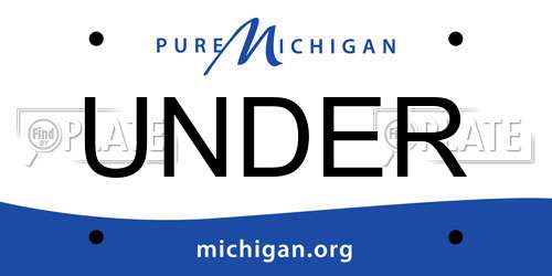 UNDER Michigan License Plate