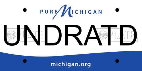 UNDRATD Michigan License Plate