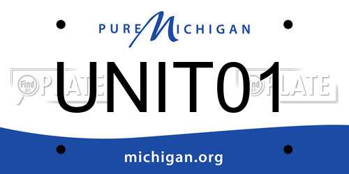 UNIT01 Michigan License Plate