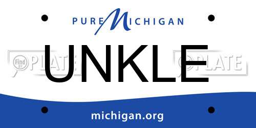 UNKLE Michigan License Plate