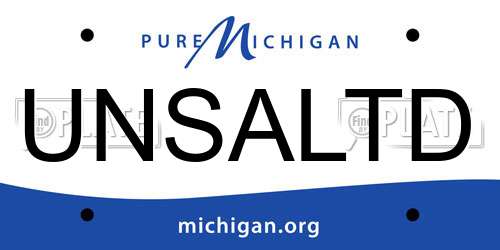UNSALTD Michigan License Plate