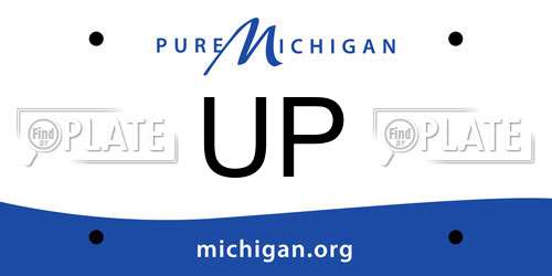 UP Michigan License Plate