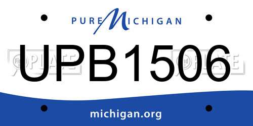 UPB1506 Michigan License Plate