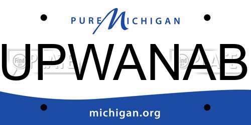 UPWANAB Michigan License Plate