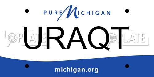 URAQT Michigan License Plate
