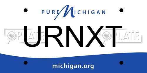 URNXT Michigan License Plate