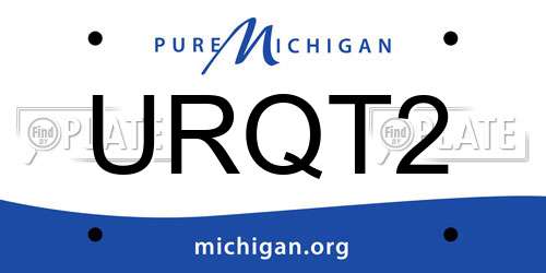 URQT2 Michigan License Plate