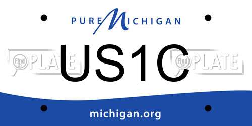 US1C Michigan License Plate