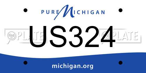 US324 Michigan License Plate
