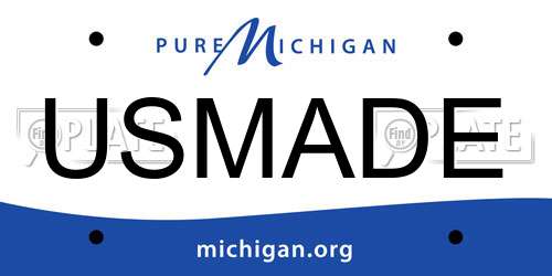 USMADE Michigan License Plate