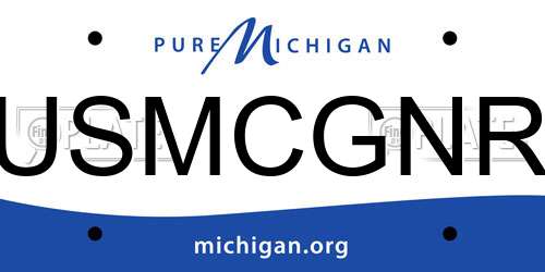USMCGNR Michigan License Plate