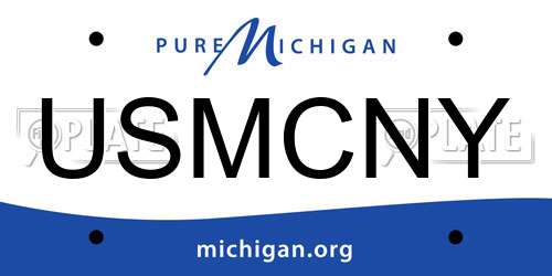 USMCNY Michigan License Plate
