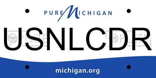 USNLCDR Michigan License Plate