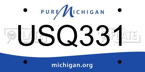 USQ331 Michigan License Plate