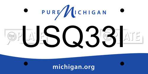 USQ33I Michigan License Plate
