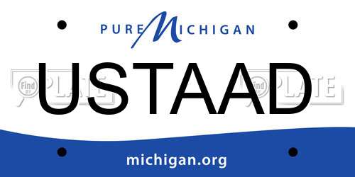 USTAAD Michigan License Plate