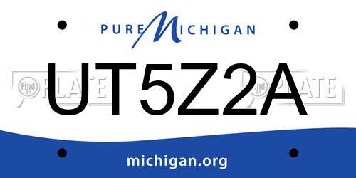 UT5Z2A Michigan License Plate