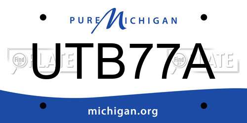 UTB77A Michigan License Plate