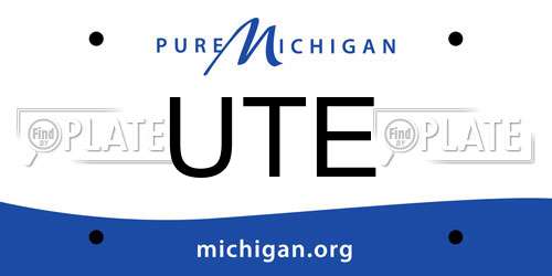 UTE Michigan License Plate