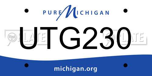 UTG230 Michigan License Plate