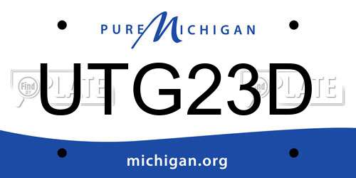 UTG23D Michigan License Plate