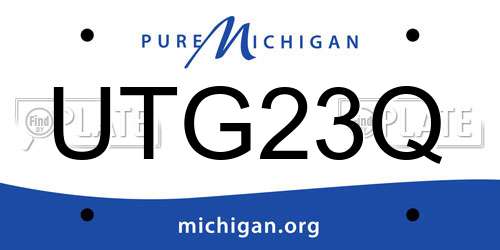 UTG23Q Michigan License Plate