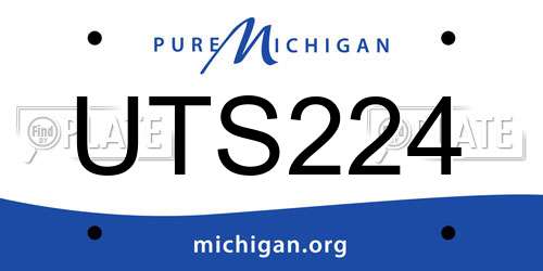 UTS224 Michigan License Plate