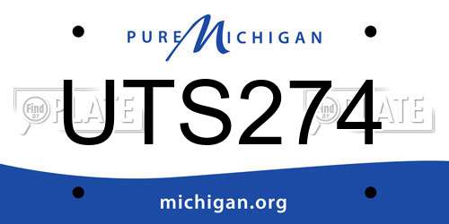 UTS274 Michigan License Plate