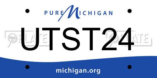 UTST24 Michigan License Plate