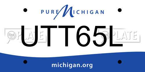 UTT65L Michigan License Plate