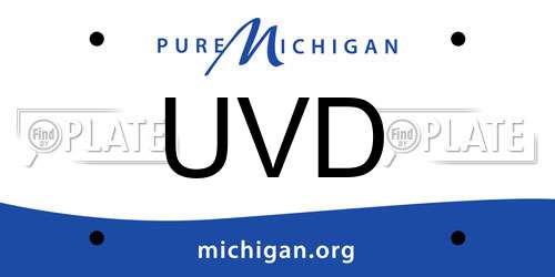 UVD Michigan License Plate