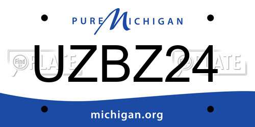 UZBZ24 Michigan License Plate