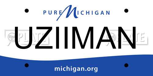 UZIIMAN Michigan License Plate